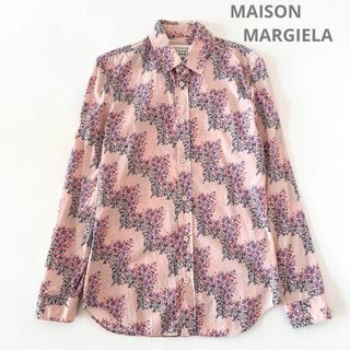 マルタンマルジェラ(Maison Martin Margiela)の良品＊MAISON MARGIELA　メゾンマルジェラ　柄シャツ　総柄　ピンク(シャツ)