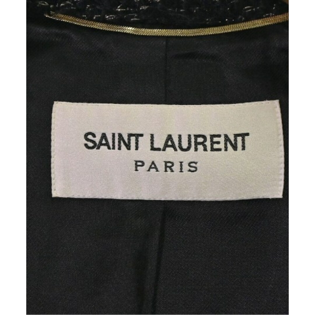 SAINT LAURENT PARIS ピーコート 38(S位) 黒xゴールド 【古着】【中古】 レディースのジャケット/アウター(ピーコート)の商品写真