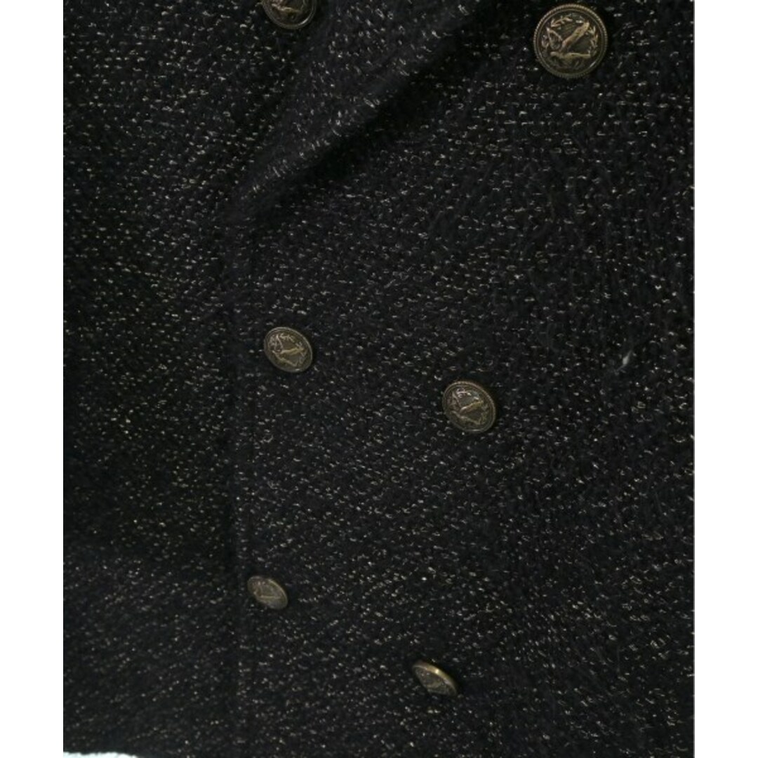SAINT LAURENT PARIS ピーコート 38(S位) 黒xゴールド 【古着】【中古】 レディースのジャケット/アウター(ピーコート)の商品写真