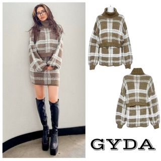 ジェイダ(GYDA)の【美品】 GYDA CHECK PATTERN シャギーニット セットアップ(セット/コーデ)