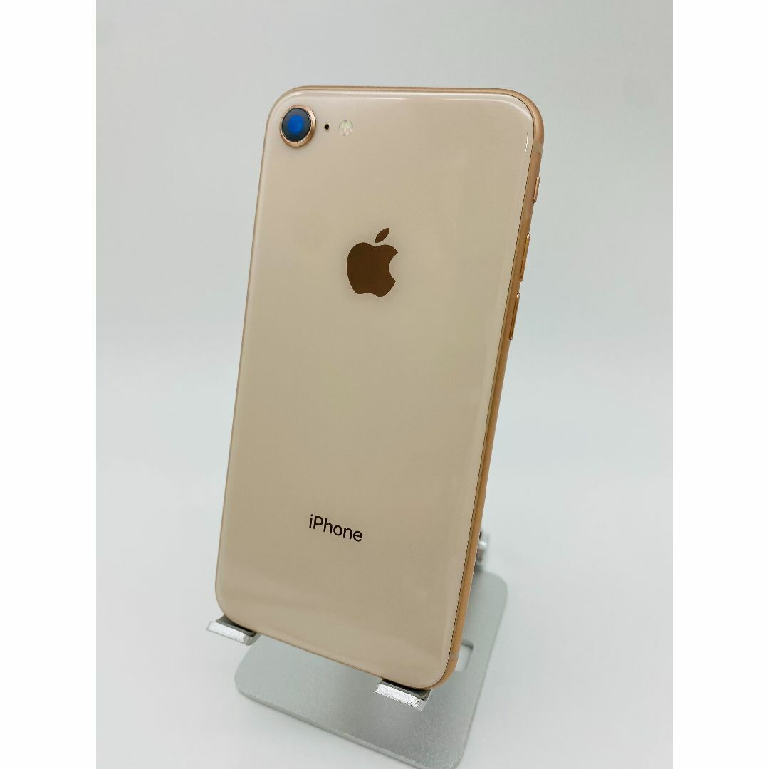 034 iPhone8 64G ゴールド/KDDI/大容量新品バッテリー100%