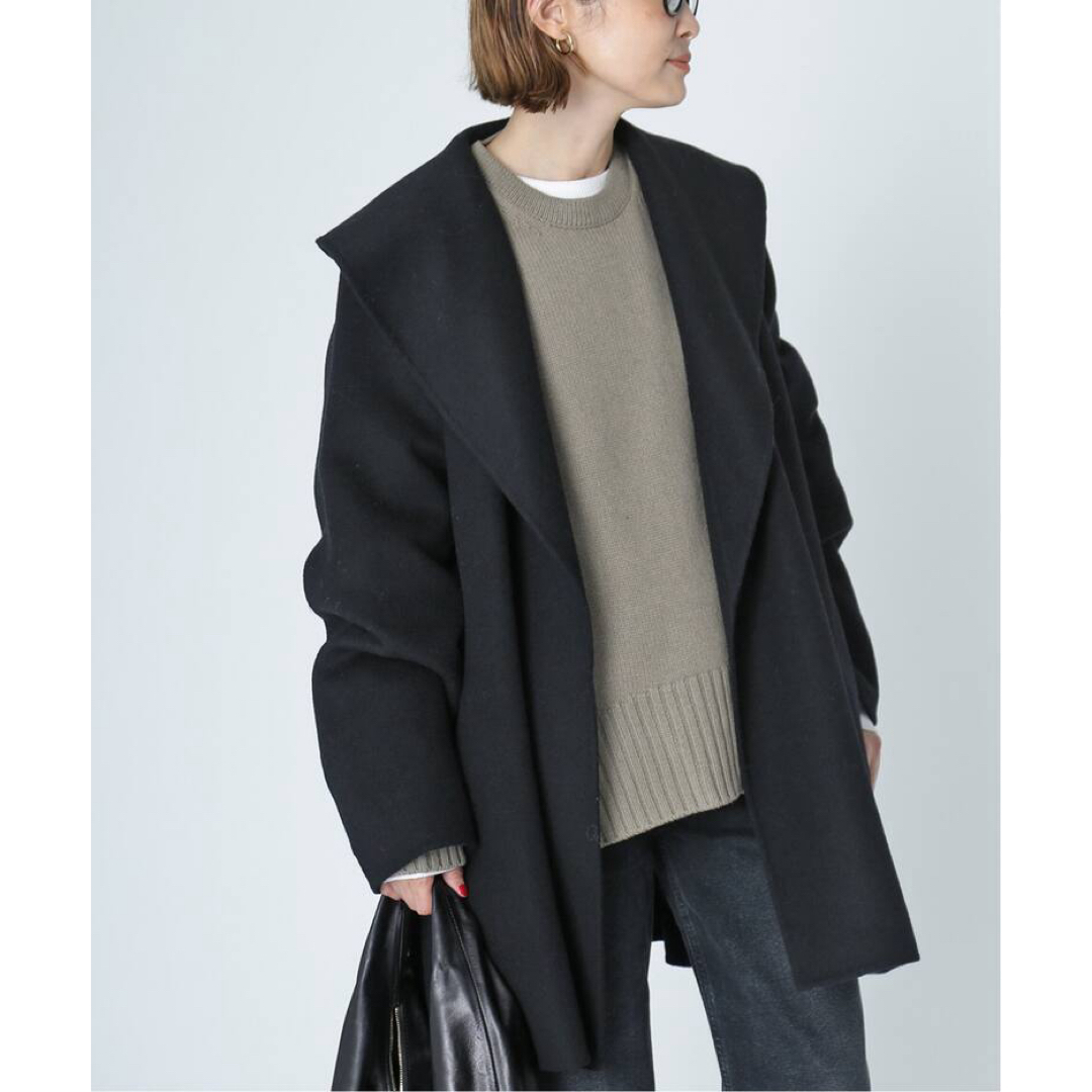 レディース22AW DEUXIEME CLASSE ショートガウンコート　ブラック