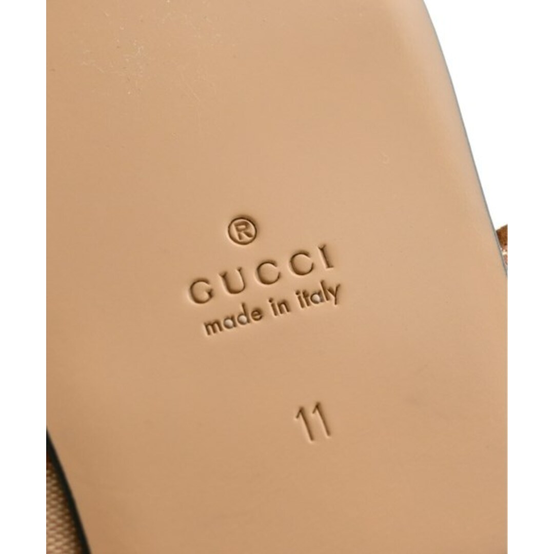 Gucci(グッチ)のGUCCI グッチ サンダル UK11(29.5cm位) ベージュ系(総柄) 【古着】【中古】 メンズの靴/シューズ(サンダル)の商品写真