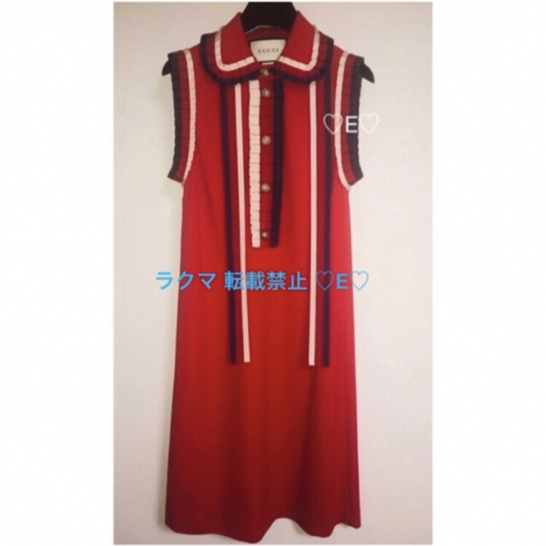 Gucci レッドワンピース 6 GUCCI - 新品♡GUCCI♡ワンピース レッドの通販 by ♡E♡4月9日