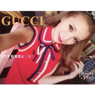 グッチ(Gucci)の新品♡GUCCI♡ワンピース  レッド(ミニワンピース)
