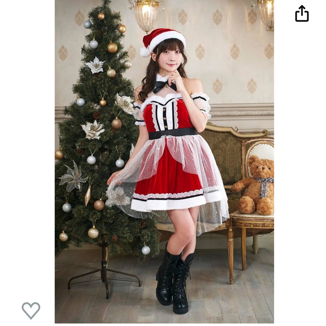 CLEARSTONE(クリアストーン)のクリアストーン シャインドレスサンタ クリスマス エンタメ/ホビーのコスプレ(衣装一式)の商品写真