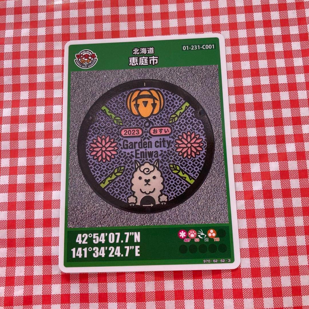 マンホールカード  北海道  恵庭市  第21弾   ロット番号　001 エンタメ/ホビーのトレーディングカード(その他)の商品写真