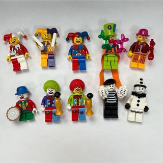 レゴ(Lego)の【1体難あり】LEGO  ミニフィギュア　ミニフィグ  ピエロ　マイム　道化師(知育玩具)