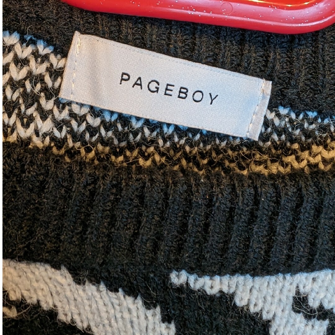 PAGEBOY(ページボーイ)のPAGEBOY クロップド丈ニット レディースのトップス(ニット/セーター)の商品写真
