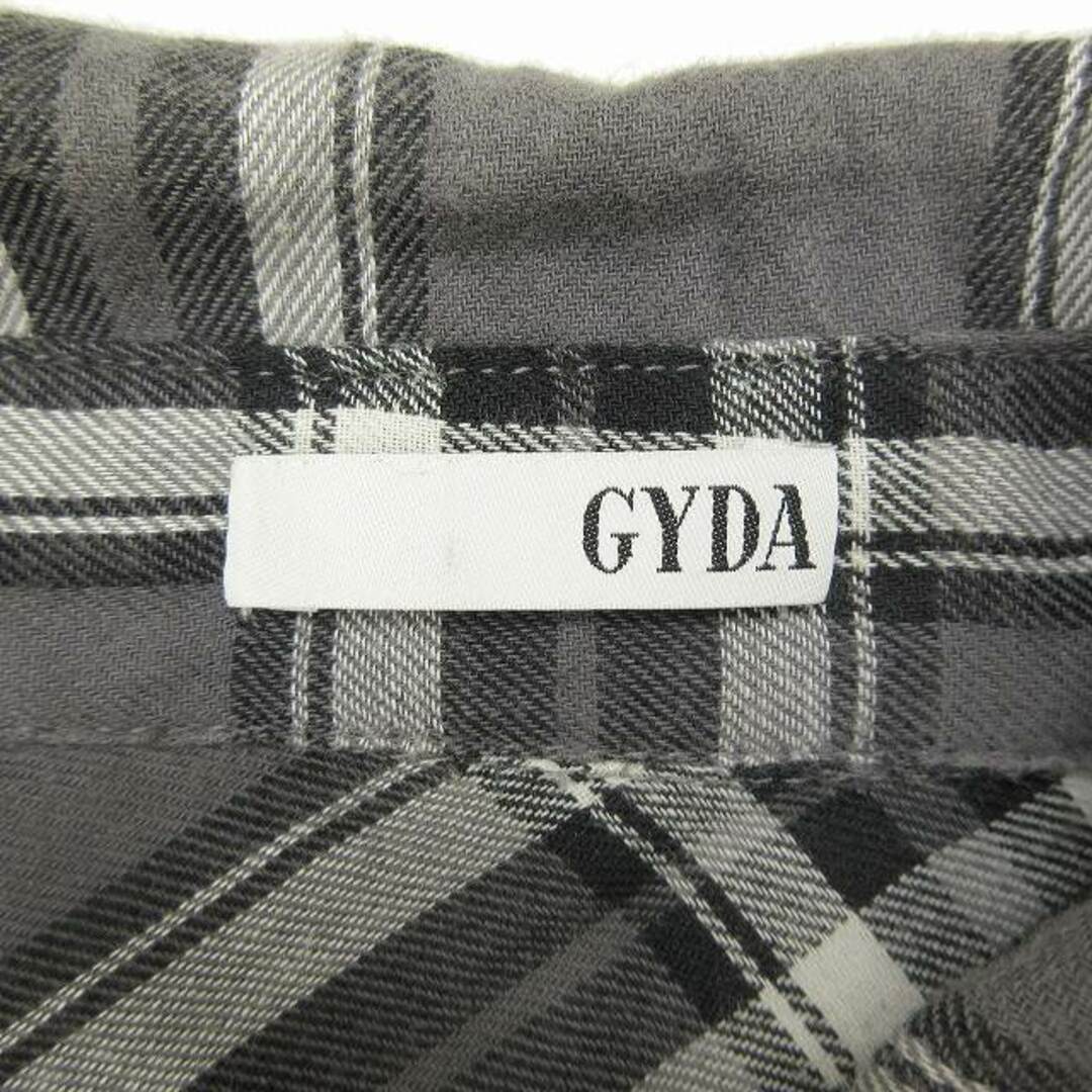 GYDA(ジェイダ)のジェイダ GYDA チェック オーバー ブラウス シャツ 長袖 F BLM11 レディースのトップス(シャツ/ブラウス(長袖/七分))の商品写真