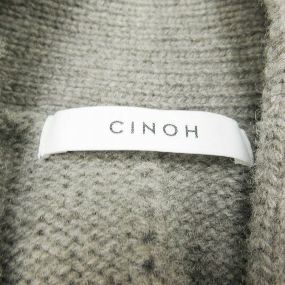 美品 21AW チノ CINOH オーバーサイズ ウール カーディガン 長袖69cm着丈