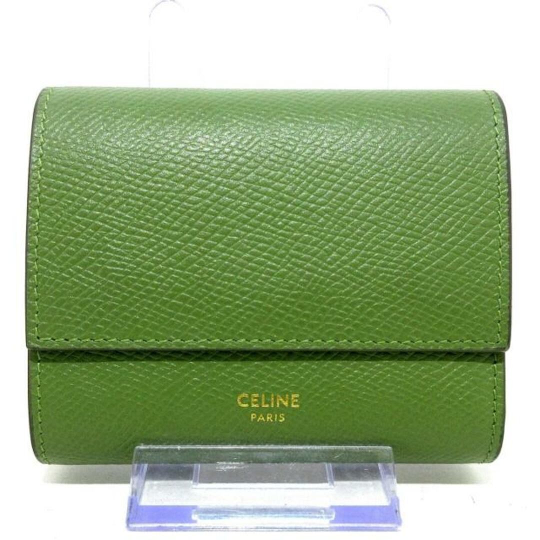 celine(セリーヌ)のセリーヌ 3つ折り財布美品  グリーン レディースのファッション小物(財布)の商品写真