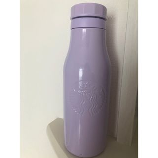 スターバックスコーヒー(Starbucks Coffee)のスタバステンレスロゴボトルタンブラー水筒パールラベンダー中古473ml(タンブラー)