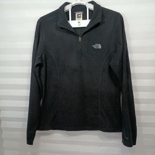 ザノースフェイス(THE NORTH FACE)の85♪US古着ノースフェイスハーフジップフリースブラックUS-M(日本サイズL)(ナイロンジャケット)