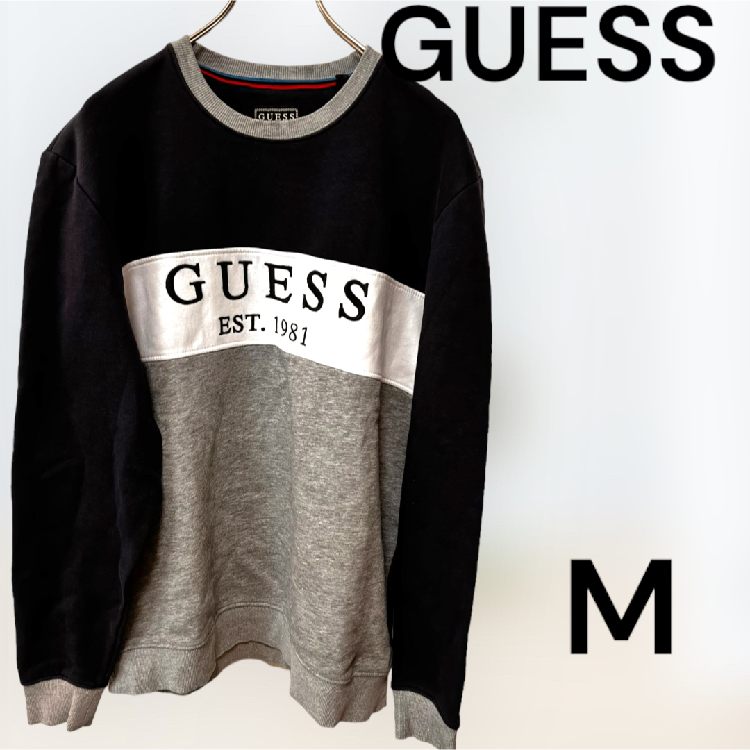 GUESS(ゲス)のGUESS ゲス　裏起毛トレーナー　Mサイズ メンズのトップス(スウェット)の商品写真