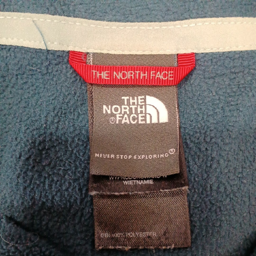 THE NORTH FACE(ザノースフェイス)の85♪US古着ノースフェイスハーフジップフリースジャケットグリーンUS-M日本L レディースのジャケット/アウター(ナイロンジャケット)の商品写真