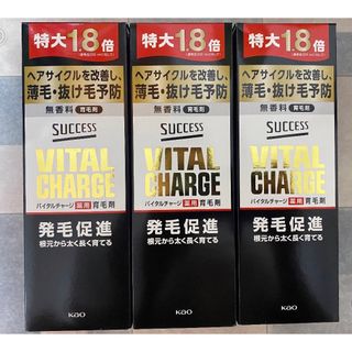 サクセス(SUCCESS（KAO）)の【3個セット】サクセス バイタル チャージ 薬用育毛剤 360ml(ヘアケア)