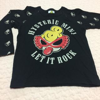 ヒステリックミニ(HYSTERIC MINI)のヒスミニ☆ロンT☆ブラック90㎝(Tシャツ/カットソー)