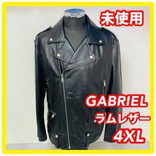 【未使用】GABRIEL ダブルライダースジャケット ラムレザー 羊革(ライダースジャケット)