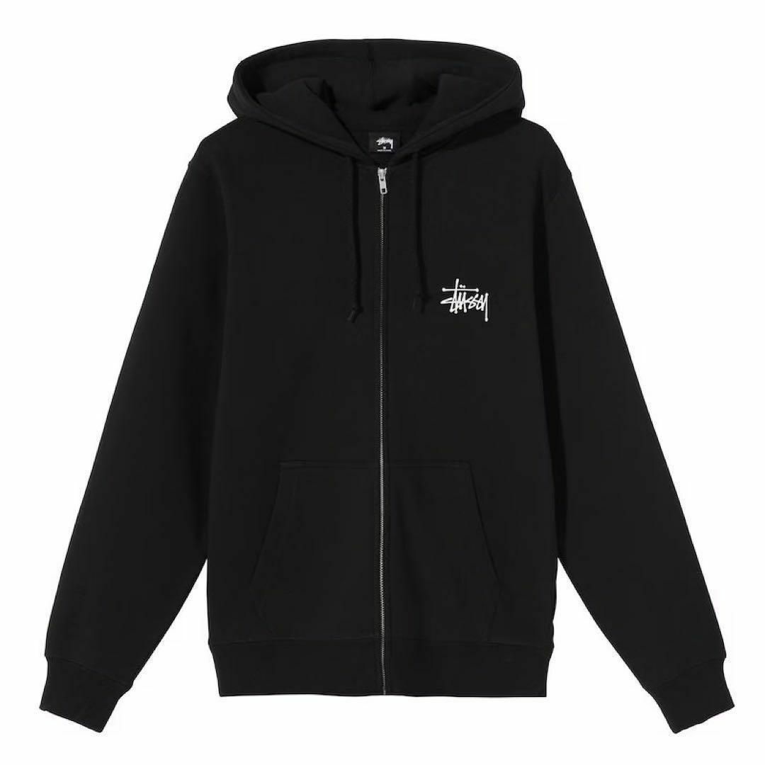 ⭐️【数量限定】stussyベーシック ZIPアップパーカー 黒色⭐️男女