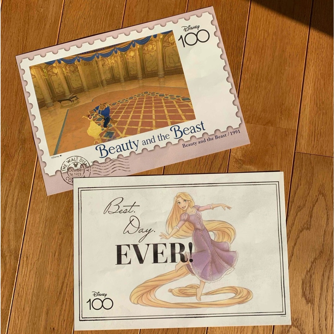 Disney(ディズニー)のディズニー100 アニバーサリーコレクション　美女と野獣　塔の上のラプンツェル エンタメ/ホビーのアニメグッズ(ポスター)の商品写真