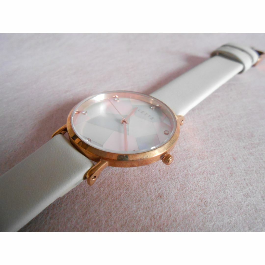 腕時計スワロフスキー6個使用 ALETTE BLANC Lilyコレクション 21