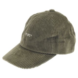 ダブルタップス(W)taps)のWTAPS ダブルタップス 20AW T‐6L CAP COTTON CORDUROY ロゴ刺繍 コーデュロイ キャップ カーキ 202HCDT‐HT09(キャップ)