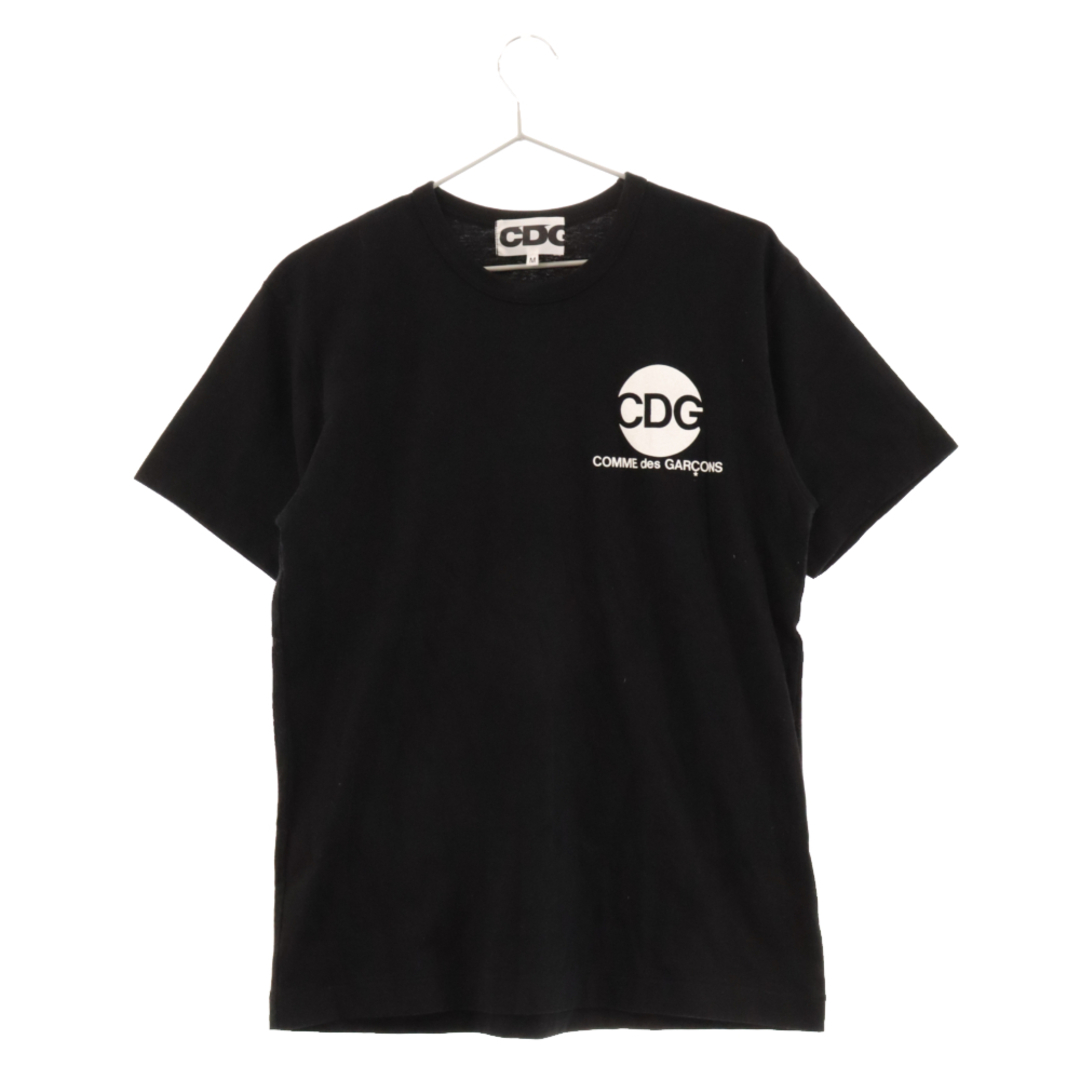 65センチ身幅COMME des GARCONS コムデギャルソン FRONT PRINT LOGO フロントプリントロゴ半袖Tシャツ ブラック SZ-T006