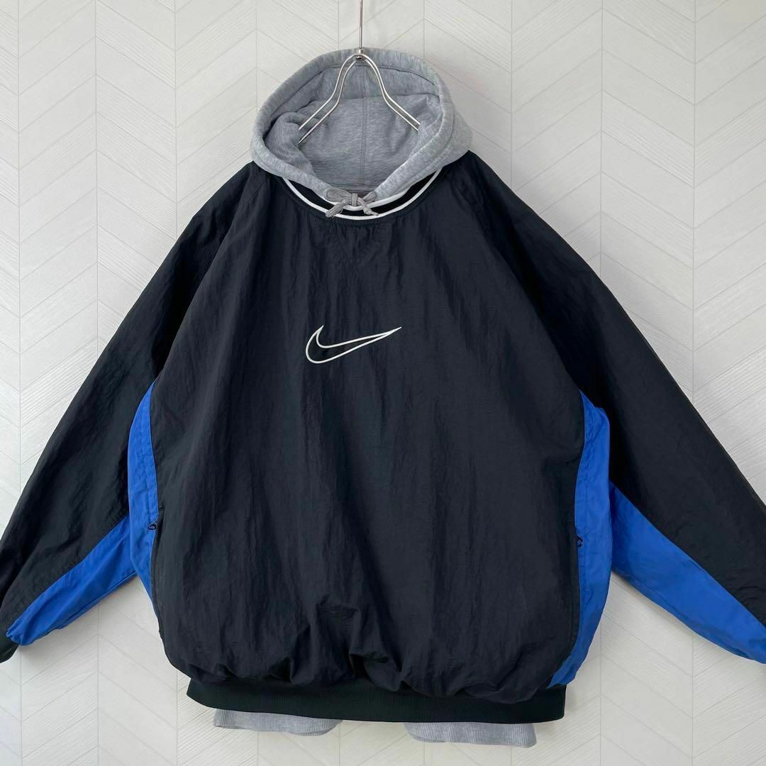 NIKE - 超激レア 90s NIKE ナイロンジャケット プルオーバー センター