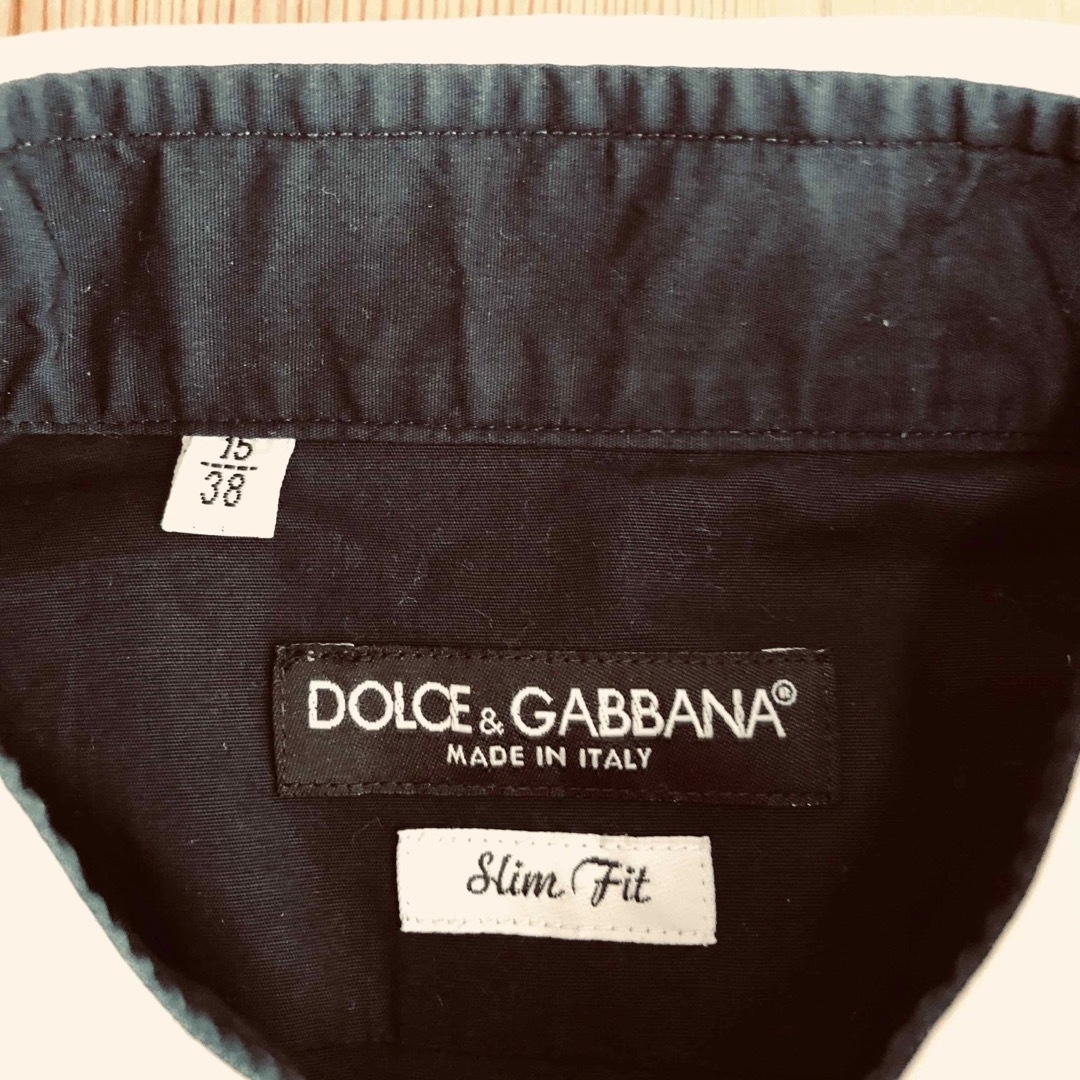 DOLCE&GABBANA(ドルチェアンドガッバーナ)のドルチェ&ガッバーナ スリムフィット ブラウス 38サイズ ブラック メンズのトップス(Tシャツ/カットソー(七分/長袖))の商品写真