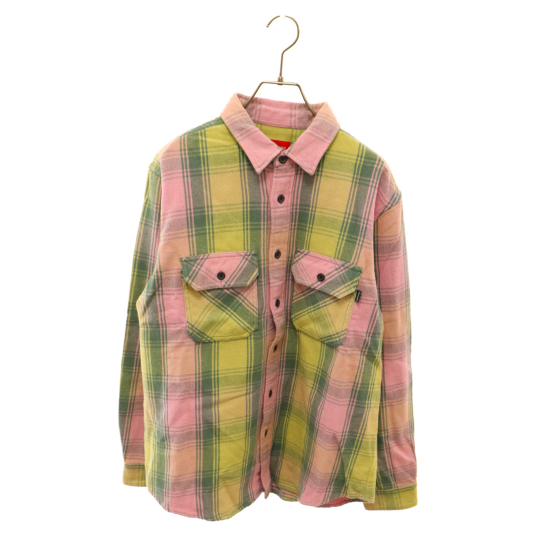 Supreme(シュプリーム)のSUPREME シュプリーム 19AW Heavyweight Flannel Shirt ヘビーウェイトフランネル長袖チェックシャツ グリーン/ピンク メンズのトップス(シャツ)の商品写真