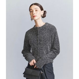 ビューティアンドユースユナイテッドアローズ(BEAUTY&YOUTH UNITED ARROWS)のラメ クルーネック ショートカーディガン(カーディガン)