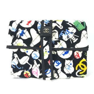 シャネル(CHANEL)のシャネル CHANEL おむつ替えシート アニマル柄 ベビー BABY 赤ちゃん マット 雑貨 コットン ブラック 美品(その他)