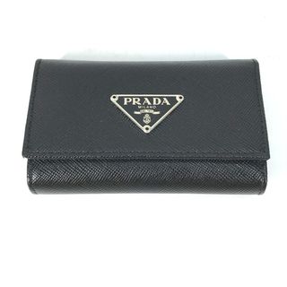 プラダ(PRADA)のプラダ PRADA 6連 M222A トライアングルロゴ 三角ロゴ プレート 鍵 キーケース サフィアーノレザ－ ブラック(キーケース)