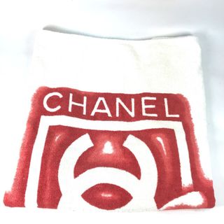 シャネル(CHANEL)のシャネル CHANEL カメリア スポーツ バスタオル インテリア ひざかけ ブランケット ビーチ タオル コットン ホワイト(タオル/バス用品)