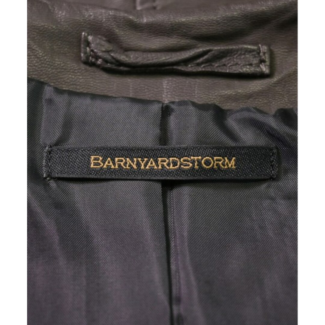 BARNYARDSTORM(バンヤードストーム)のBARNYARDSTORM バーンヤードストーム ライダース 1(M位) こげ茶 【古着】【中古】 レディースのジャケット/アウター(ライダースジャケット)の商品写真