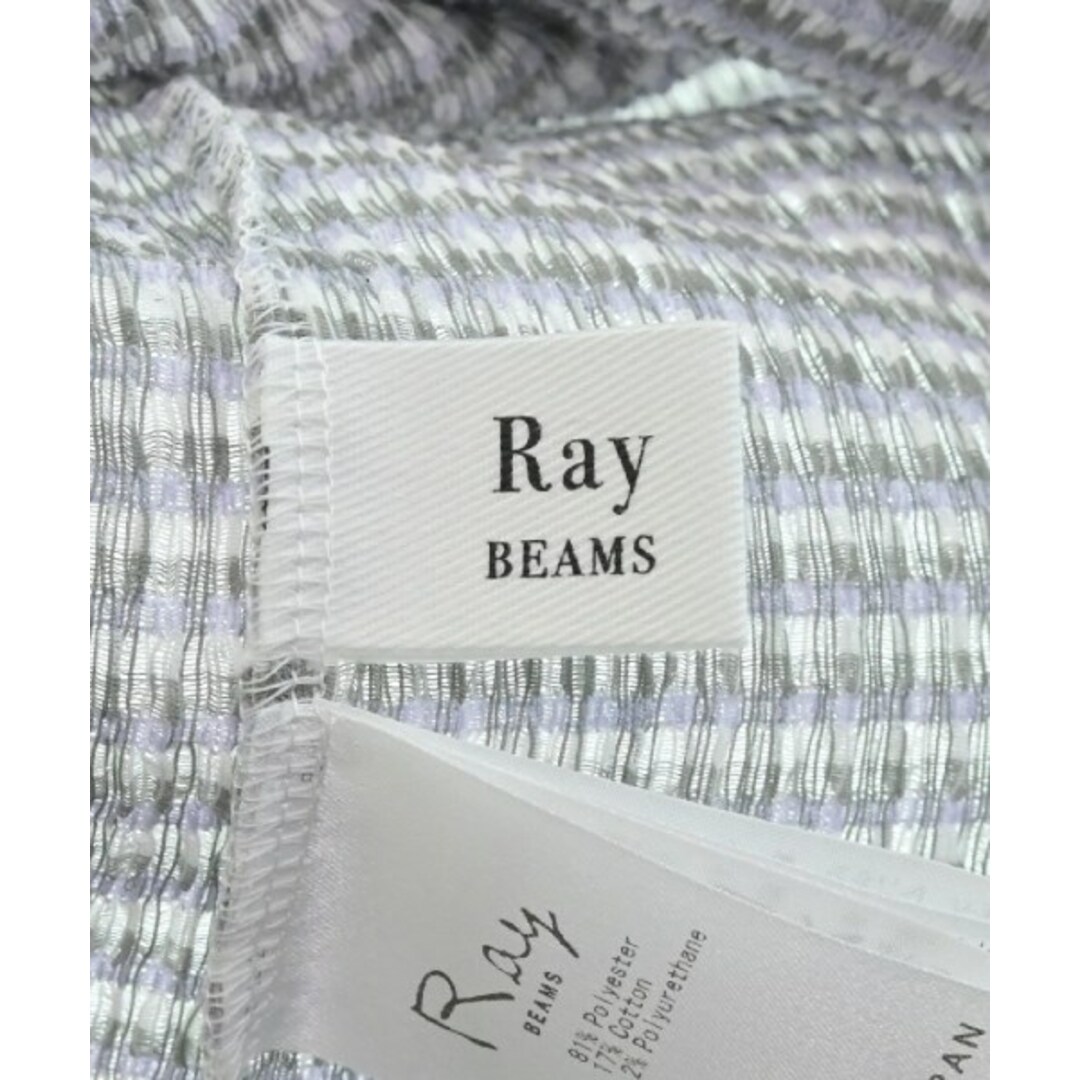 Ray BEAMS(レイビームス)のRay Beams ニット・セーター -(XS位) 紫xグレーx白(チェック) 【古着】【中古】 レディースのトップス(ニット/セーター)の商品写真