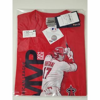 ファナティック(fanatic)の大谷翔平　Ｔシャツ　2021 MVP獲得記念 赤 Ｍサイズ　エンジェルス ※新品(記念品/関連グッズ)