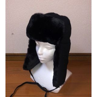 カンゴール(KANGOL)のL 新品 KANGOL トラッパーキャップ ロシア帽 ファー 黒 ブラック (その他)