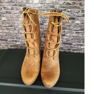 ティンバーランド(Timberland)のティンバーランド レースアップ ヒールブーツ ヌバックレザー(ブーツ)