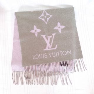 ルイヴィトン(LOUIS VUITTON)のルイヴィトン　ロゴマニア　モノグラム　マフラー　ショール　ストール　美品　希少色(マフラー/ショール)