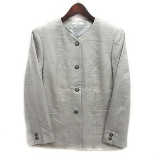 ダックス(DAKS)のダックス DAKS ウール シルク ノーカラー ジャケット グレー 9AR(その他)