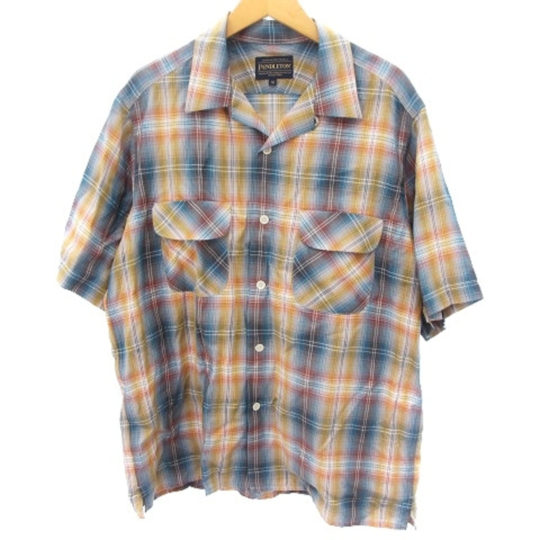 PENDLETON(ペンドルトン)のペンドルトン シャツ チェック 半袖 オープンカラー 黄 青 マルチカラー M メンズのトップス(シャツ)の商品写真