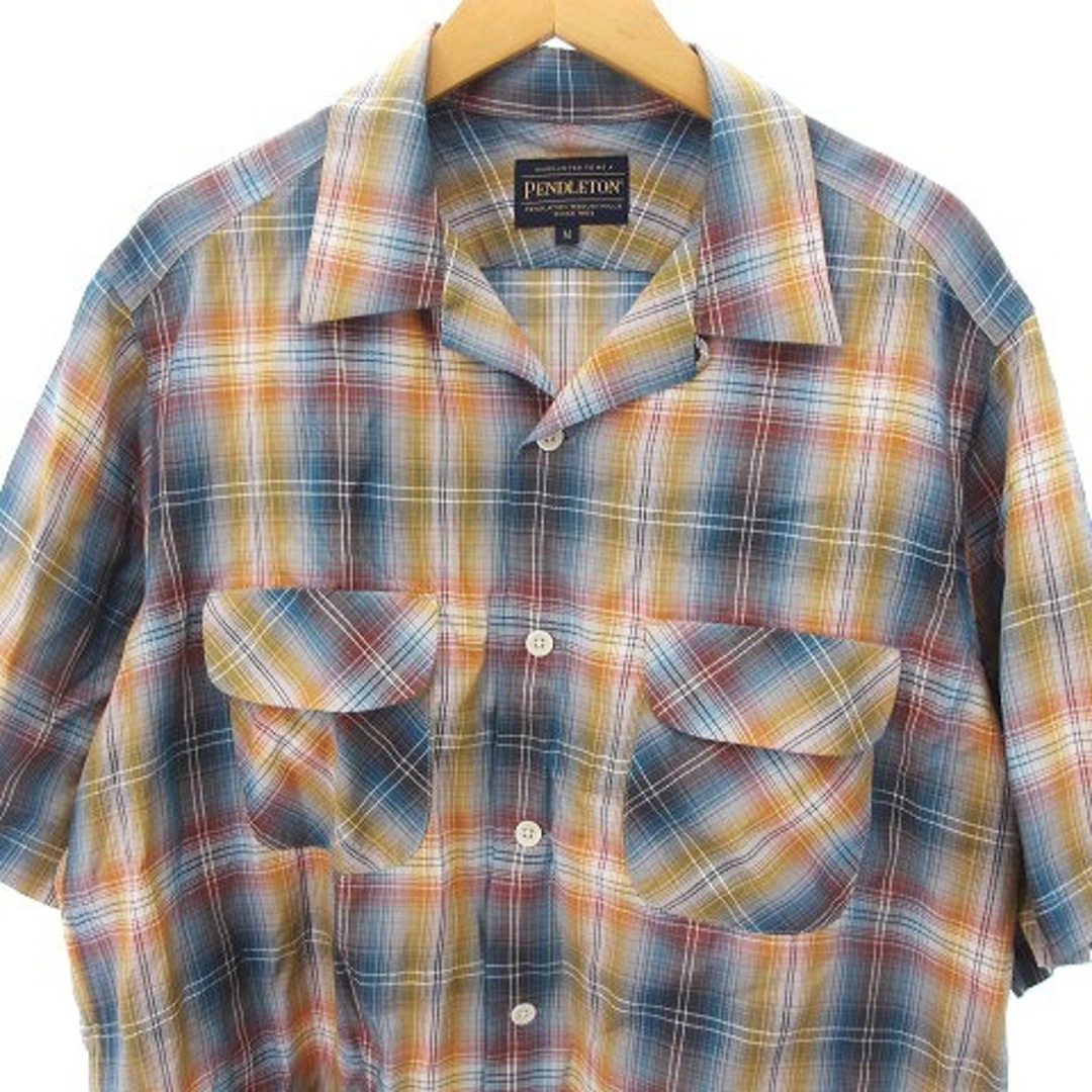 PENDLETON(ペンドルトン)のペンドルトン シャツ チェック 半袖 オープンカラー 黄 青 マルチカラー M メンズのトップス(シャツ)の商品写真