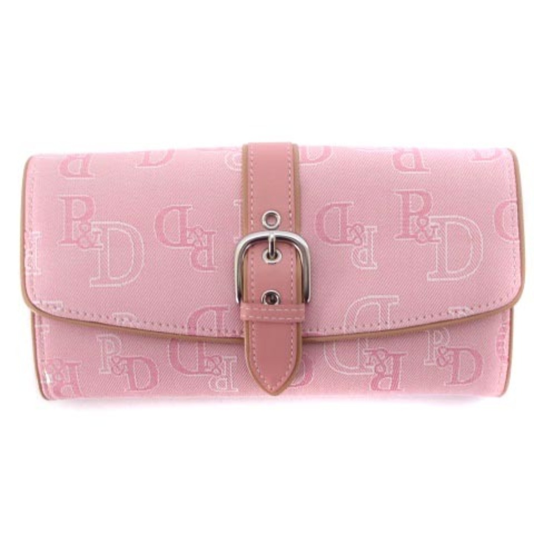 Pinky&Dianne(ピンキーアンドダイアン)のピンキー&ダイアン ピンダイ 長財布 ウォレット ロゴ キャンバス ピンク レディースのファッション小物(財布)の商品写真