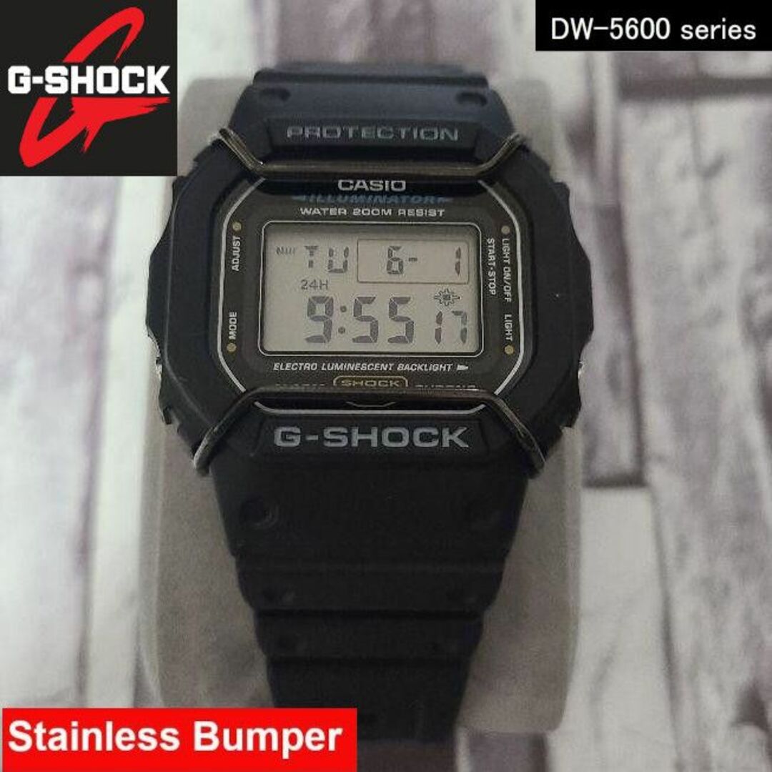 G-SHOCK DW-5600・GW-M5610系 バンパープロテクター　ブラッ メンズの時計(腕時計(デジタル))の商品写真
