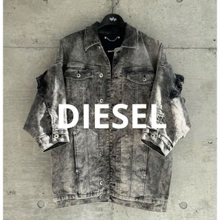 ディーゼル(DIESEL)の美品 DIESEL ウォッシュド加工 フリル デニムジャケット(Gジャン/デニムジャケット)