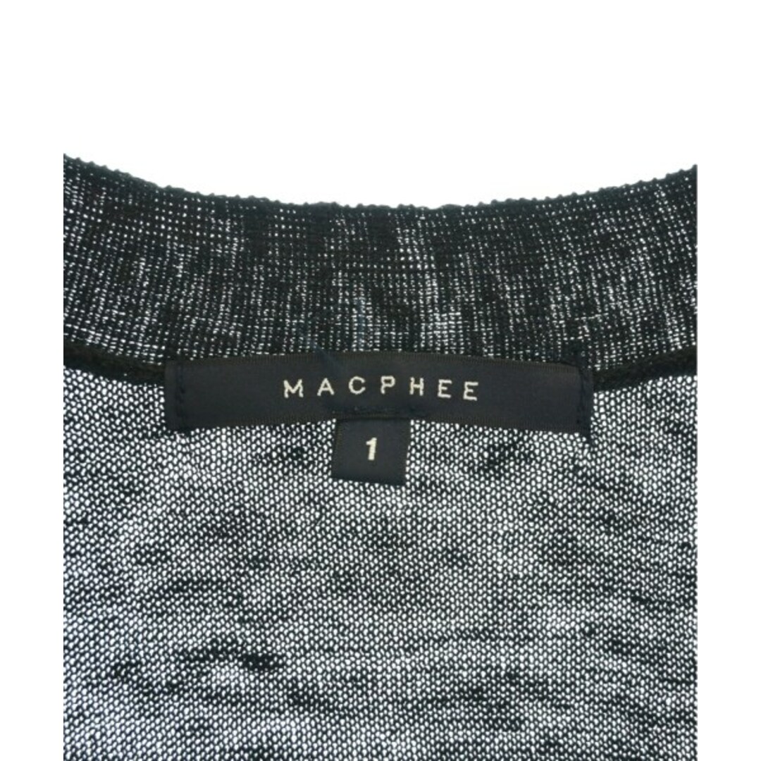 MACPHEE(マカフィー)のMACPHEE マカフィー カーディガン 1(S位) 黒 【古着】【中古】 レディースのトップス(カーディガン)の商品写真