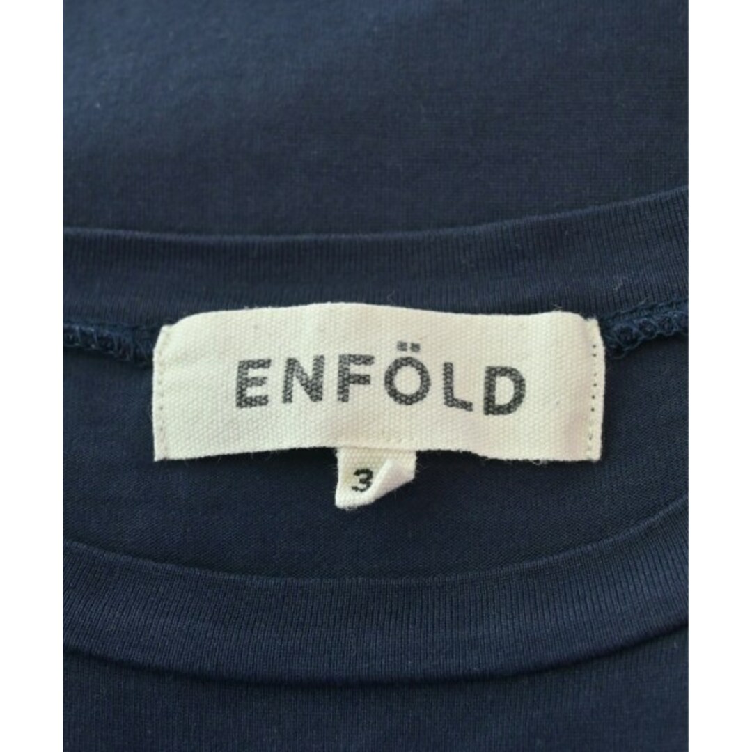 ENFOLD(エンフォルド)のENFOLD エンフォルド Tシャツ・カットソー 38(M位) 紺 【古着】【中古】 レディースのトップス(カットソー(半袖/袖なし))の商品写真