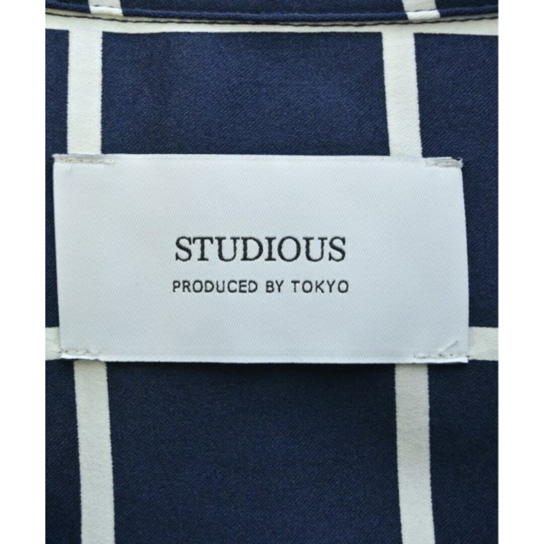 STUDIOUS(ステュディオス)のSTUDIOUS カジュアルシャツ 1(S位) 紺x白(チェック) 【古着】【中古】 メンズのトップス(シャツ)の商品写真